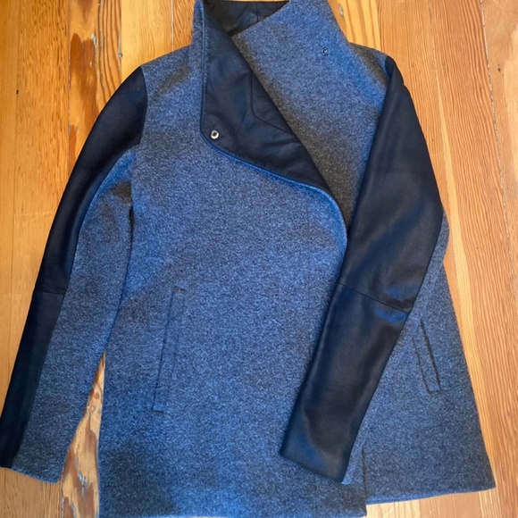 Theory Jacket with Leather Accents - Picture 2 of 6